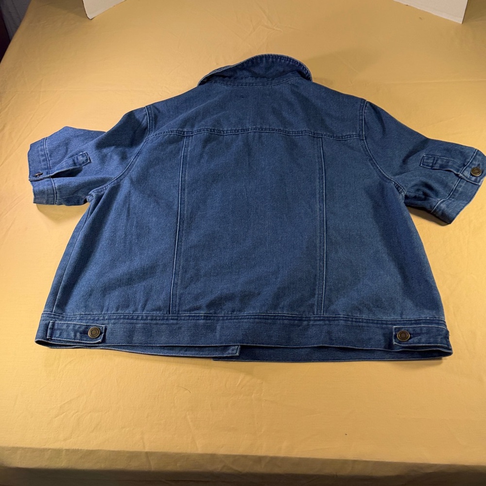 Jessica, London, short sleeve denim jacket, light wash size 18 W - Picture 5 of 6